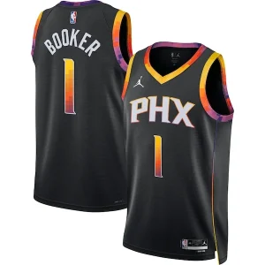 Trendy Devin Booker Phoenix Suns Jordan Brand Unisex Swingman Jersey Statement Edition Black per i Fan Veri