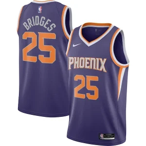 Delizioso Mikal Bridges Phoenix Suns Nike 2020/21 Swingman Player Jersey Icon Edition Purple per i Fan Veri