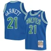 Comodo Kevin Garnett Minnesota Timberwolves Youth 1995 96 Hardwood Classics Swingman Jersey Blue per i Fan Veri
