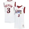 Prestigioso Fantastico Classico Allen Iverson Philadelphia 76ers Big & Tall Hardwood Classics 1996/97 Swingman Jersey White/Black/Red/Royal per i Fan Veri