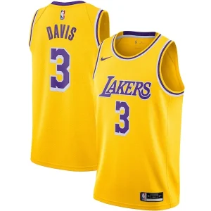 Fantastico Anthony Davis Los Angeles Lakers Nike Swingman Jersey Gold Icon Edition per i Fan Veri