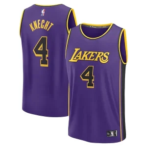 Bellissimo Eccezionale Splendido Dalton Knecht Los Angeles Lakers Fast Break Replica Player Jersey Statement Edition Purple per i Fan Veri