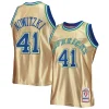 Duraturo Delizioso Dirk Nowitzki Dallas Mavericks 75th Anniversary 1998/99 Hardwood Classics Swingman Jersey Gold per i Fan Veri