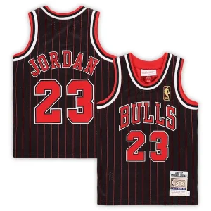 Fantastico Meraviglioso Michael Jordan Chicago Bulls Toddler 1996/97 Hardwood Classics Authentic Jersey Black/Red/White per i Fan Veri