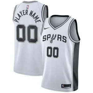 Lussuoso Gorgeous San Antonio Spurs Nike 2020/21 Swingman Custom Jersey Association Edition White per i Fan Veri
