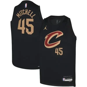 Versatile Donovan Mitchell Cleveland Cavaliers Jordan Brand Youth Swingman Jersey Statement Black per i Fan Veri