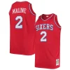 Pratico Moses Malone Philadelphia 76ers 1982/83 Big & Tall Hardwood Classics Swingman Jersey Red per i Fan Veri