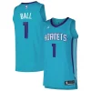 Elegante Delizioso Meraviglioso LaMelo Ball Charlotte Hornets Jordan Brand Authentic Player Jersey Icon Edition Teal per i Fan Veri