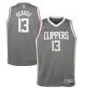 Fascinante Paul George LA Clippers Nike Youth 2020/21 Swingman Player Jersey Gray Earned Edition per i Fan Veri