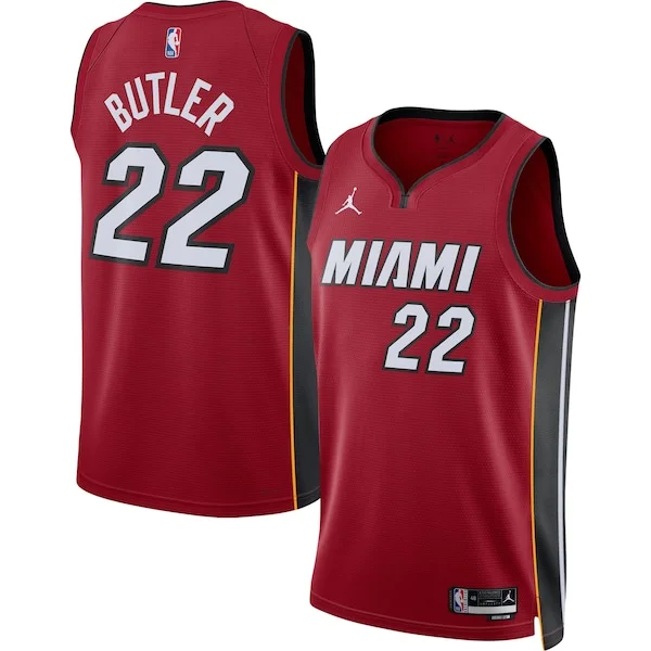 Stupendo Bellissimo Jimmy Butler Miami Heat Jordan Brand Unisex Swingman Jersey Statement Edition Red per i Fan Veri