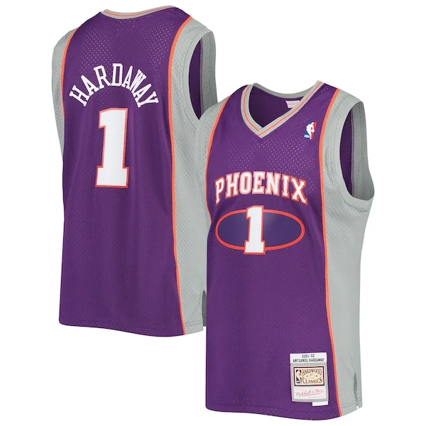 Magnifico Elegante Fantastico Penny Hardaway Phoenix Suns 2001/02 Hardwood Classics Swingman Jersey Purple/White per i Fan Veri