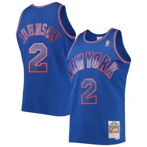 Pratico Larry Johnson New York Knicks 1996/97 Hardwood Classics Swingman Jersey Blue per i Fan Veri