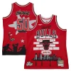 Bellissimo Fantastico Sofisticato Chicago Bulls x Tats Cru Hardwood Classics Fashion Jersey Red per i Fan Veri