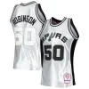 Elegante Trendy David Robinson San Antonio Spurs 1998/99 Hardwood Classics 75th Anniversary Swingman Jersey Platinum per i Fan Veri