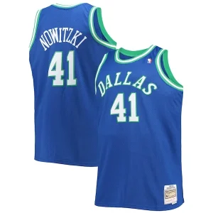 Versatile Magnifico Gorgeous Dirk Nowitzki Dallas Mavericks Big & Tall 1998/99 Hardwood Classics Swingman Jersey Blue per i Fan Veri
