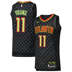 Attraente Robusto Carino Trae Young Atlanta Hawks Nike Authentic Player Jersey Icon Edition Black per i Fan Veri