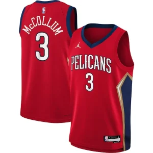 Prestigioso Stupendo C.J. McCollum New Orleans Pelicans Jordan Brand Youth Swingman Jersey Statement Edition Red per i Fan Veri