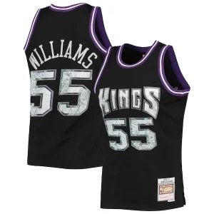 Versatile Incantevole Jason Williams Sacramento Kings 2000/01 Hardwood Classics NBA 75th Anniversary Diamond Swingman Jersey Black per i Fan Veri
