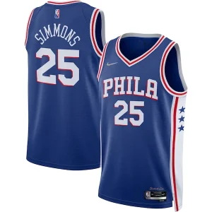 Lussuoso Eccezionale Ben Simmons Philadelphia 76ers Nike 2021/22 Diamond Swingman Jersey Icon Edition Royal per i Fan Veri