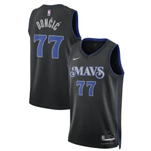 Duraturo Luka Dončić Dallas Mavericks Nike Unisex 2023/24 Swingman Jersey Black City Edition per i Fan Veri