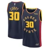 Cool Stephen Curry Golden State Warriors 2024/25 Fast Break Player Jersey City Edition Navy per i Fan Veri