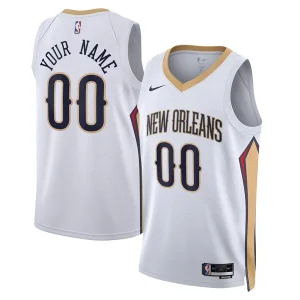 Versatile Magnifico New Orleans Pelicans Nike Unisex Swingman Custom Jersey White Association Edition per i Fan Veri