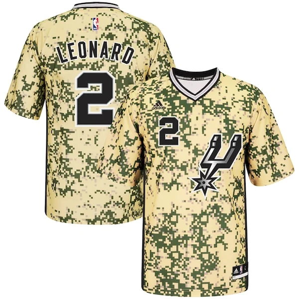 Stupendo Carino Cool Kawhi Leonard San Antonio Spurs adidas Pride Replica Jersey Camo per i Fan Veri